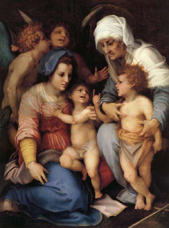 Andrea del Sarto,Andrea d Agnolo di Francesco dit Sainte Famille aux Anges France oil painting art